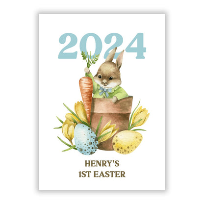 Custom 1st Easter A5 Flat Greetings Card