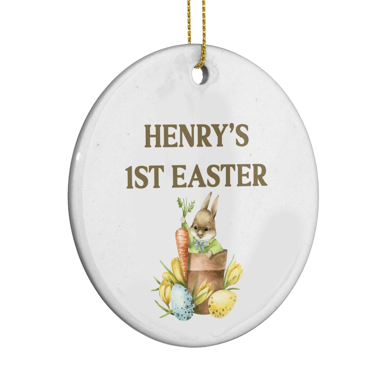 Custom 1st Easter Circle Decoration Side Angle