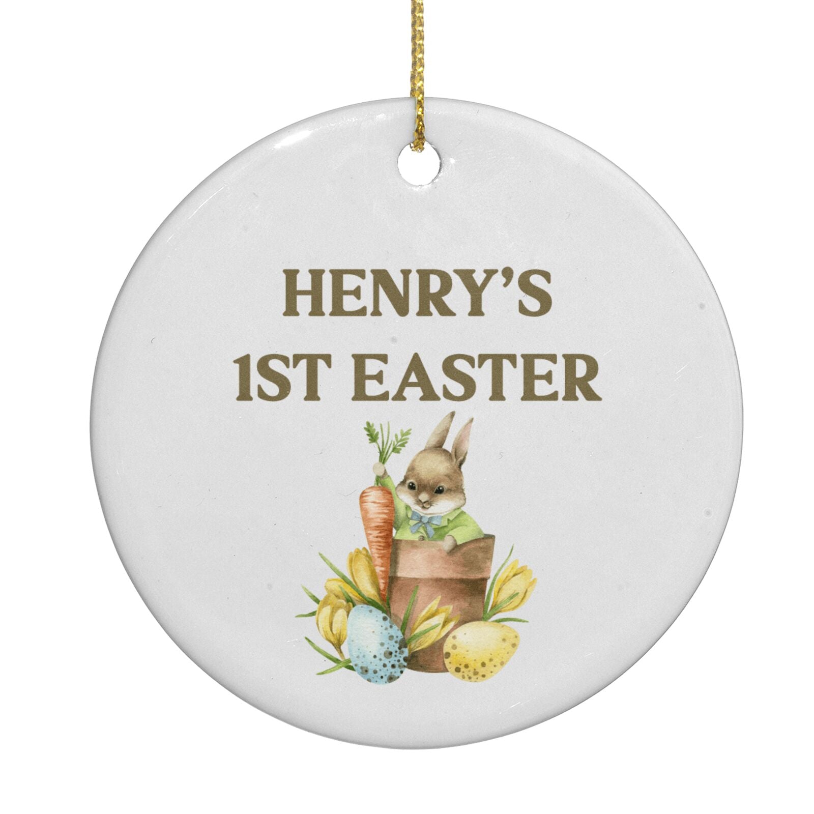Custom 1st Easter Circle Decoration