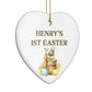 Custom 1st Easter Heart Decoration Side Angle