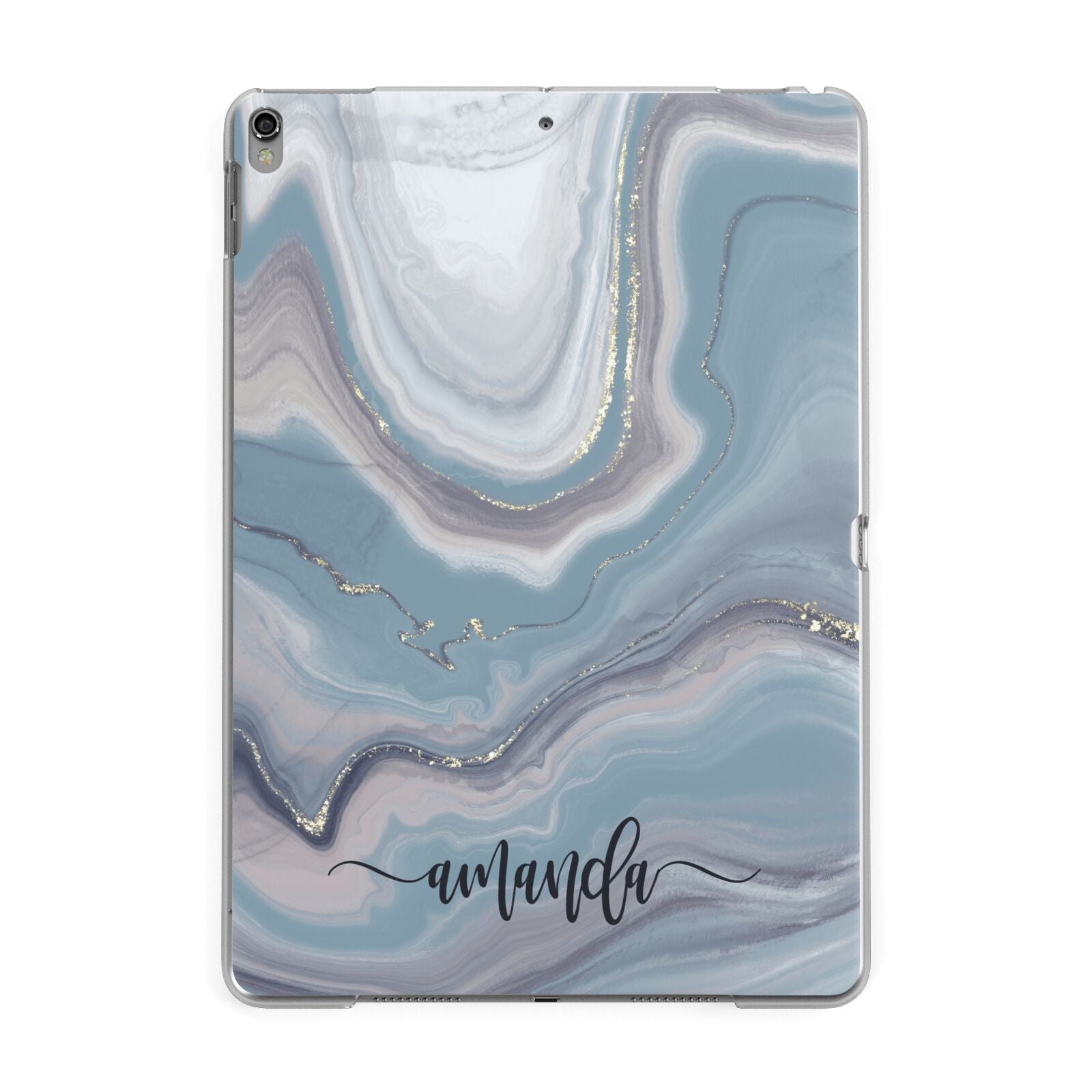 Custom Agate Apple iPad Grey Case