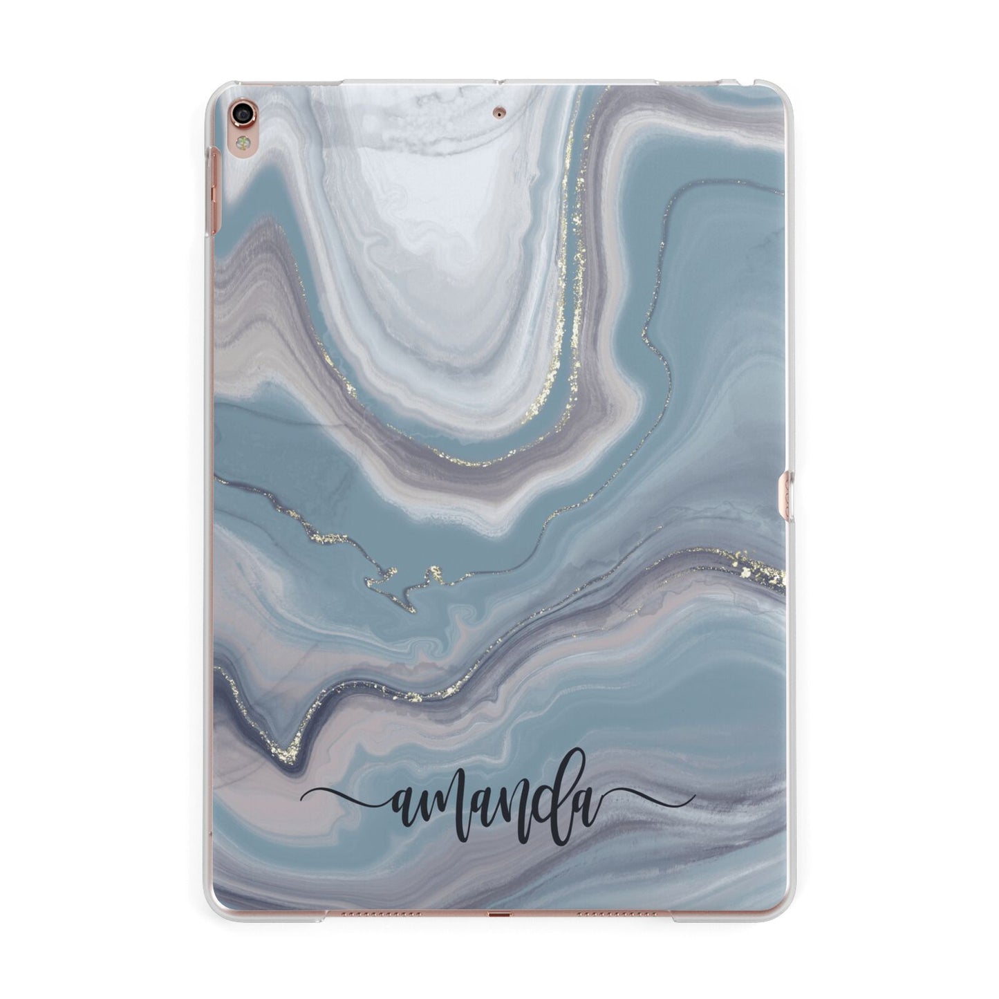 Custom Agate Apple iPad Rose Gold Case