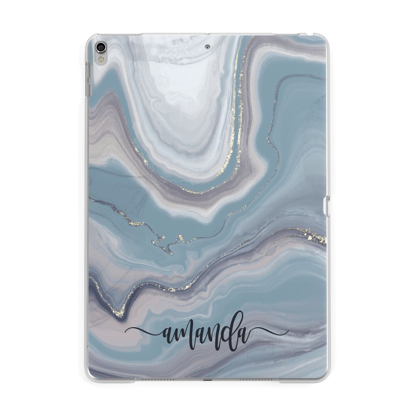 Custom Agate Apple iPad Silver Case
