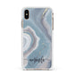 Custom Agate Apple iPhone Xs Max Impact Case White Edge on Gold Phone