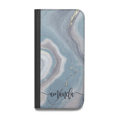 Custom Agate Vegan Leather Flip Samsung Case