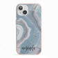 Custom Agate iPhone 13 TPU Impact Case with Pink Edges