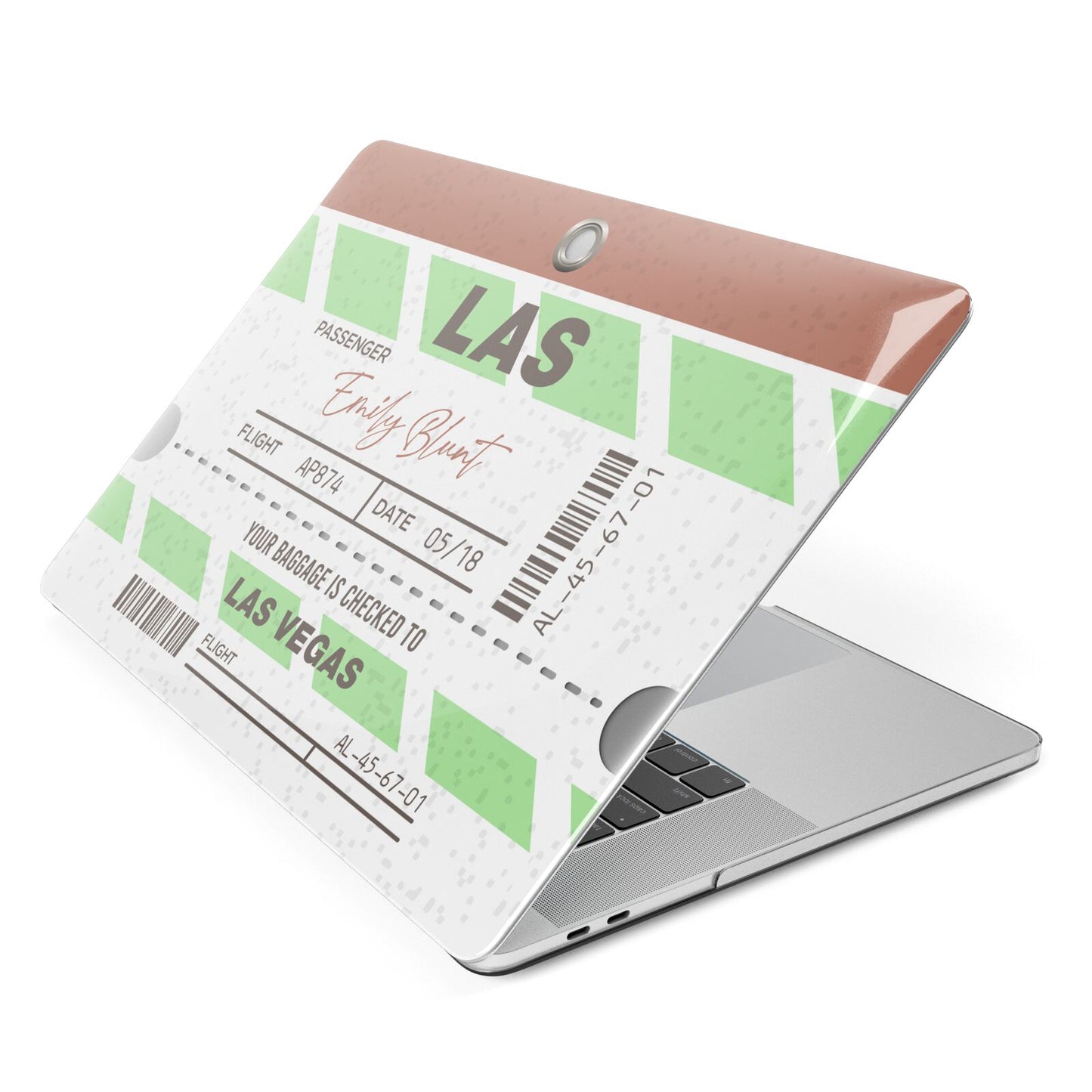 Custom Baggage Tag Apple MacBook Case Side View