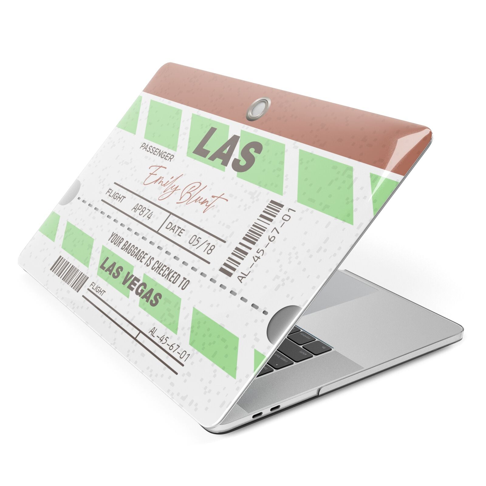 Custom Baggage Tag Apple MacBook Case Side View