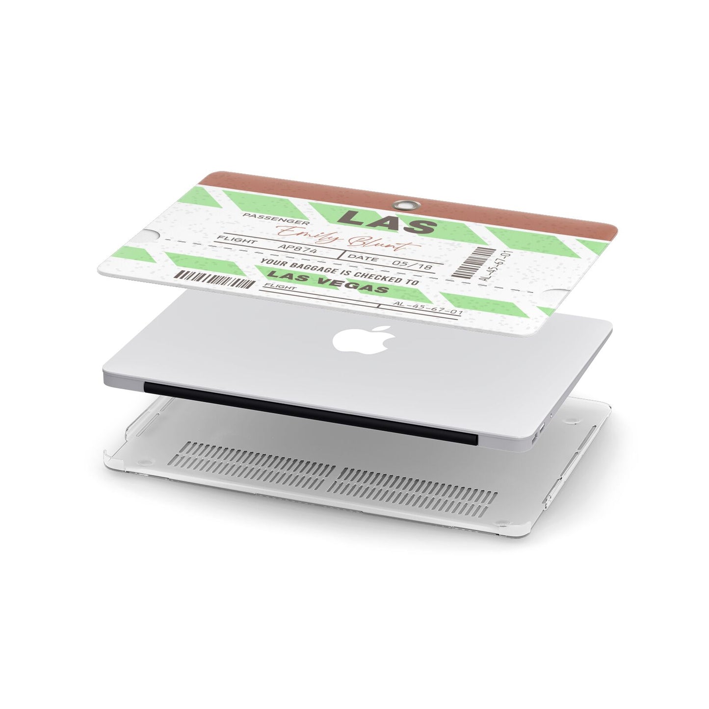 Custom Baggage Tag Apple MacBook Case in Detail