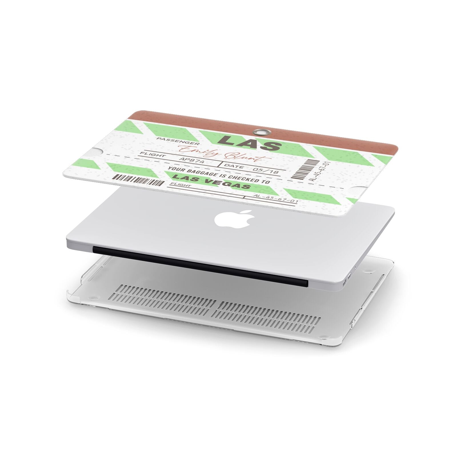 Custom Baggage Tag Apple MacBook Case in Detail