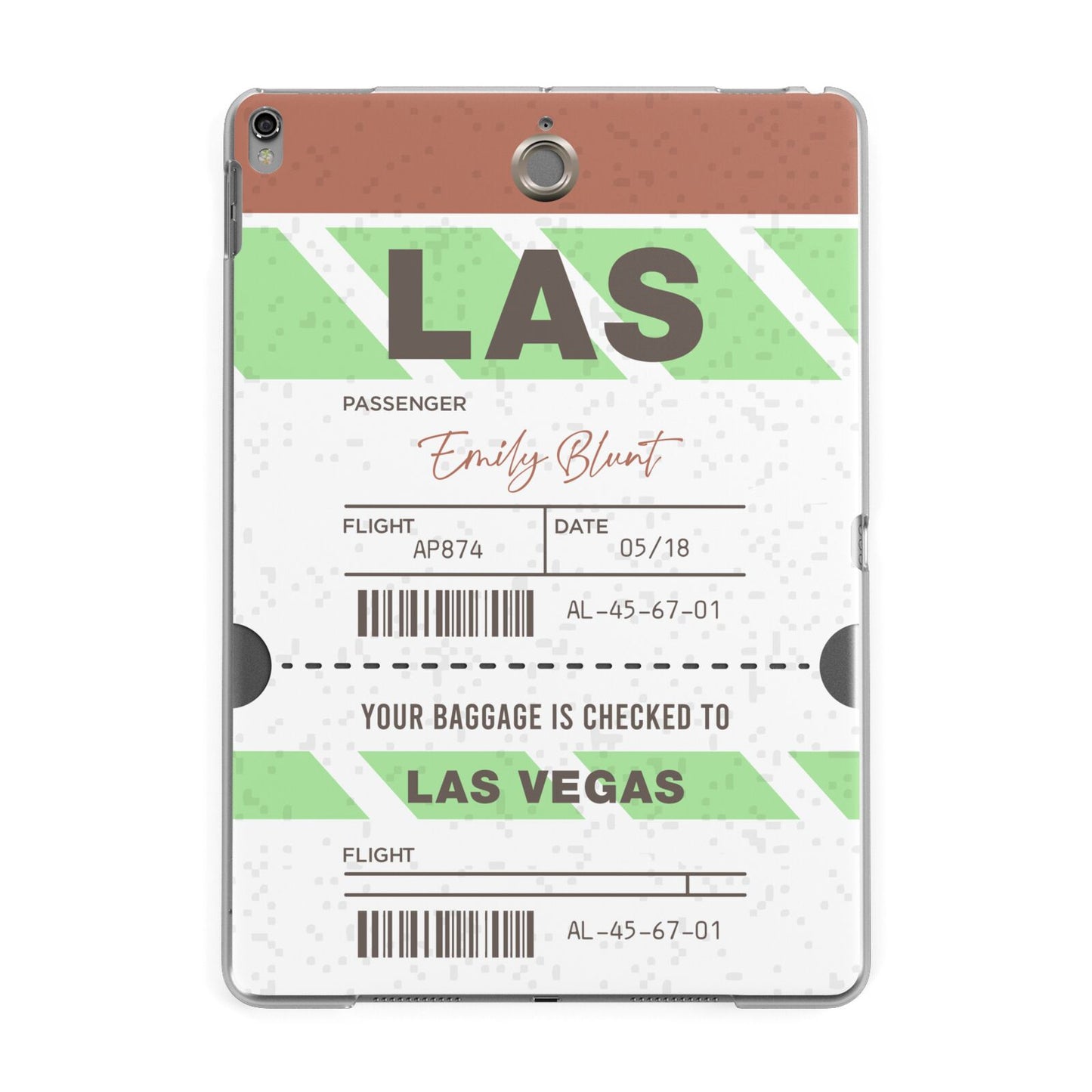 Custom Baggage Tag Apple iPad Grey Case