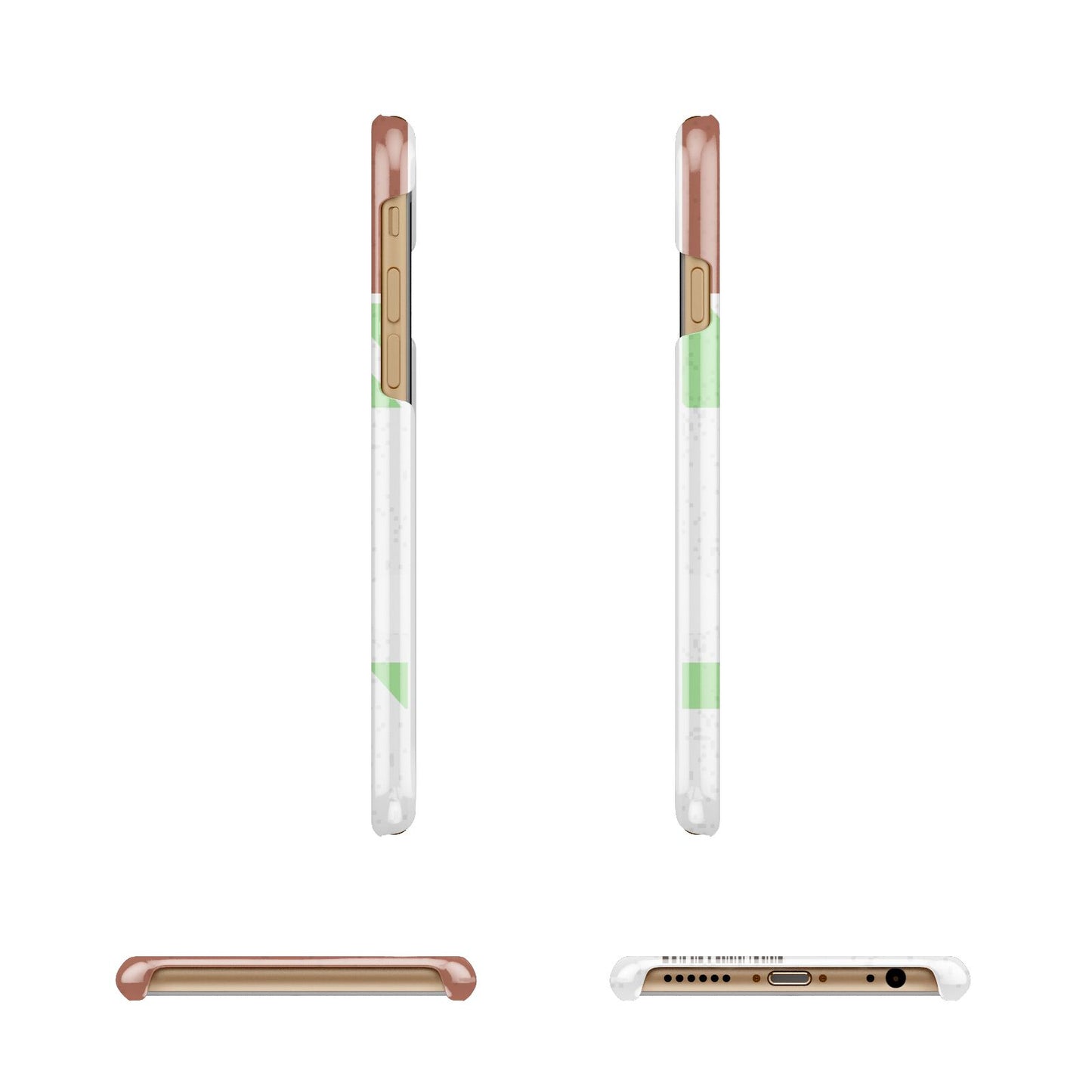 Custom Baggage Tag Apple iPhone 6 3D Wrap Snap Case Angled Images