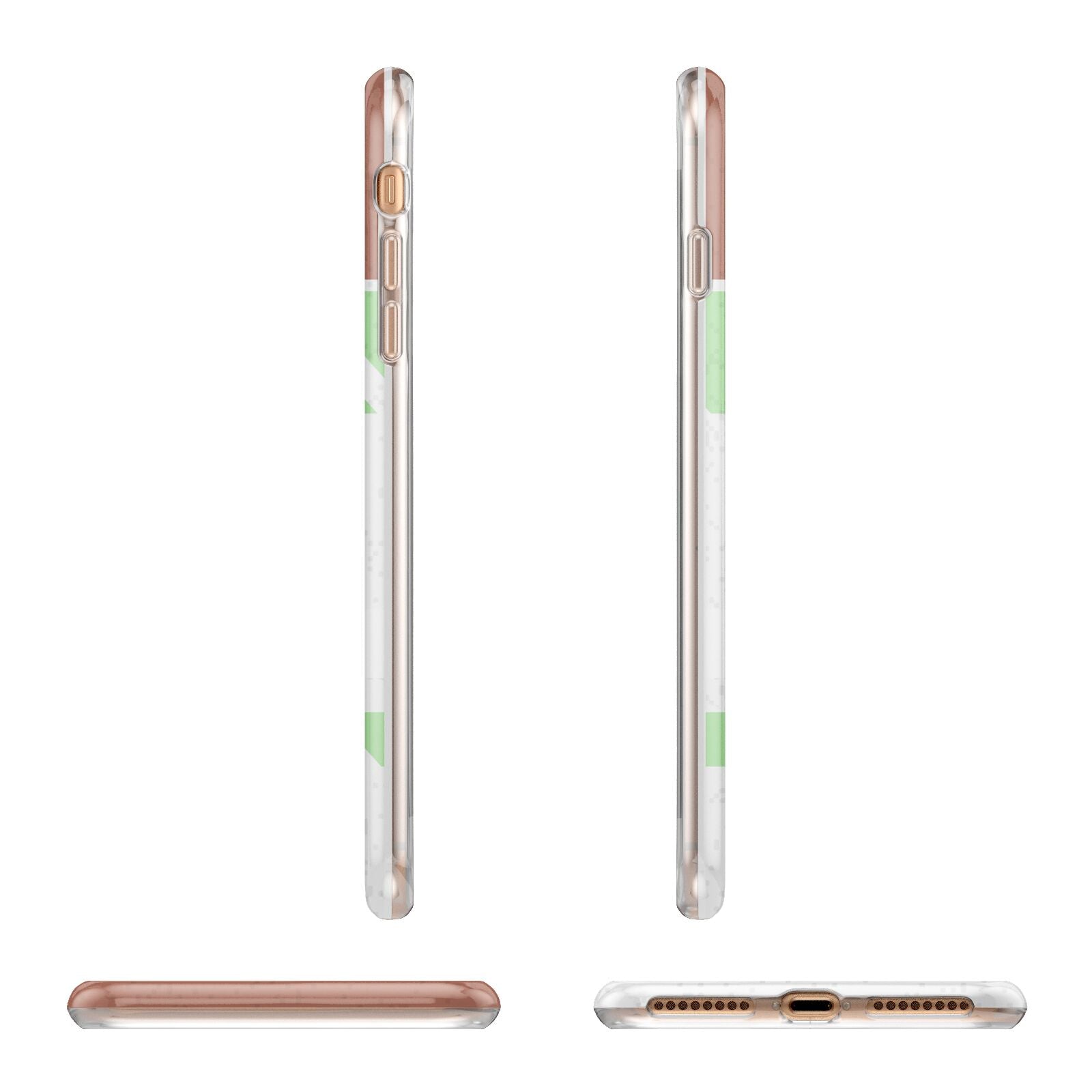 Custom Baggage Tag Apple iPhone 7 8 Plus 3D Wrap Tough Case Alternative Image Angles