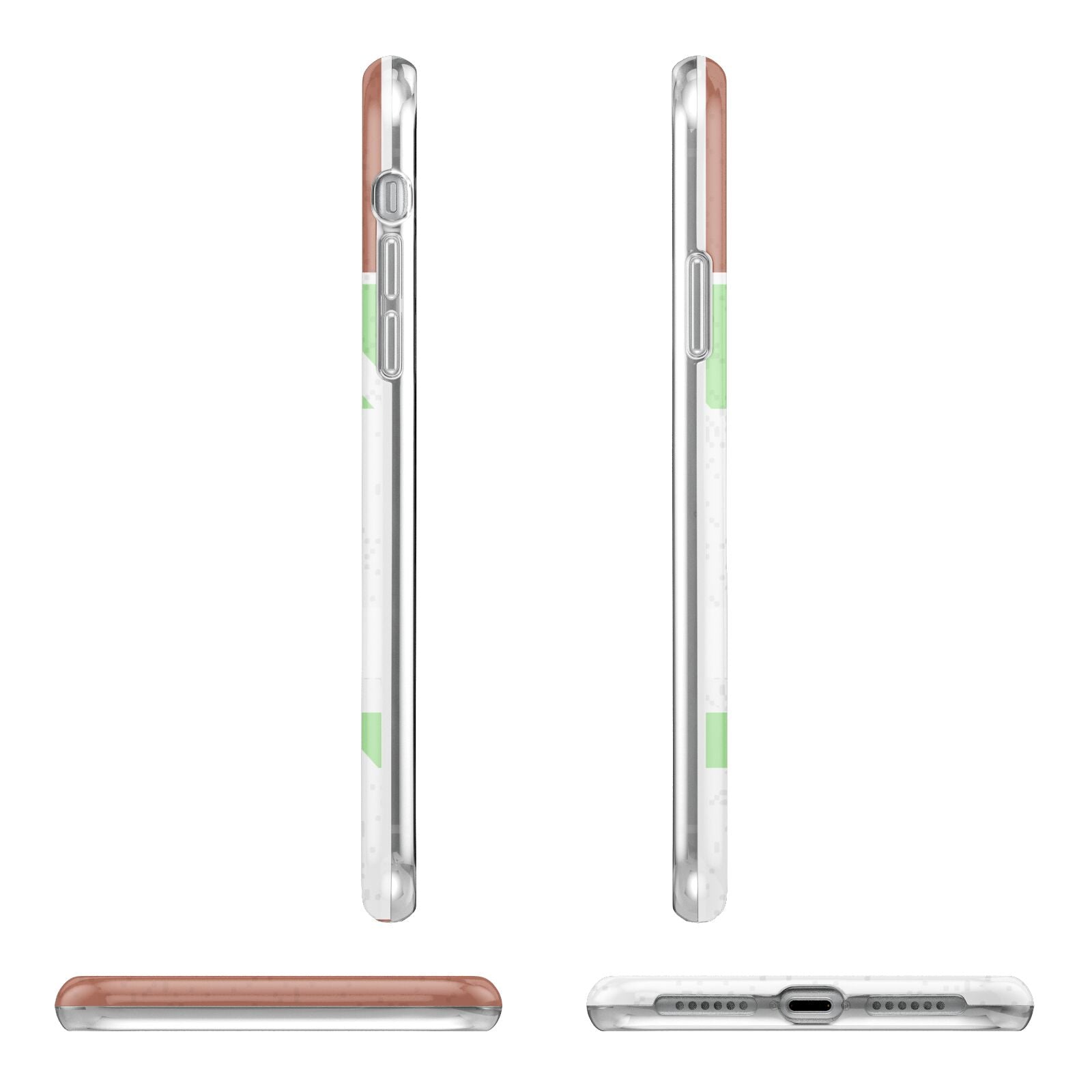 Custom Baggage Tag Apple iPhone XR in White with 3D Wrap Tough Case Alternative Image Angles