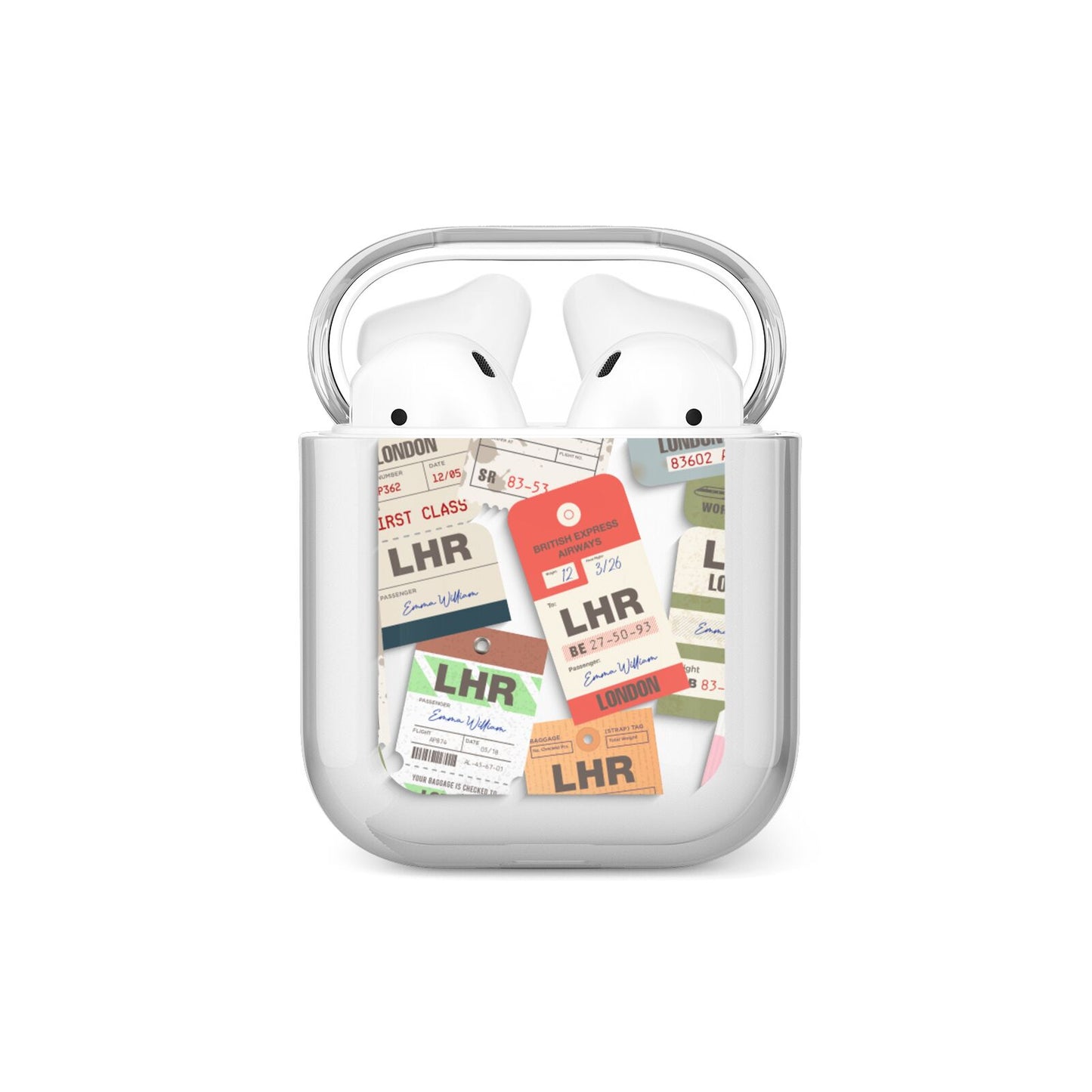 Custom Baggage Tag Collage AirPods Case