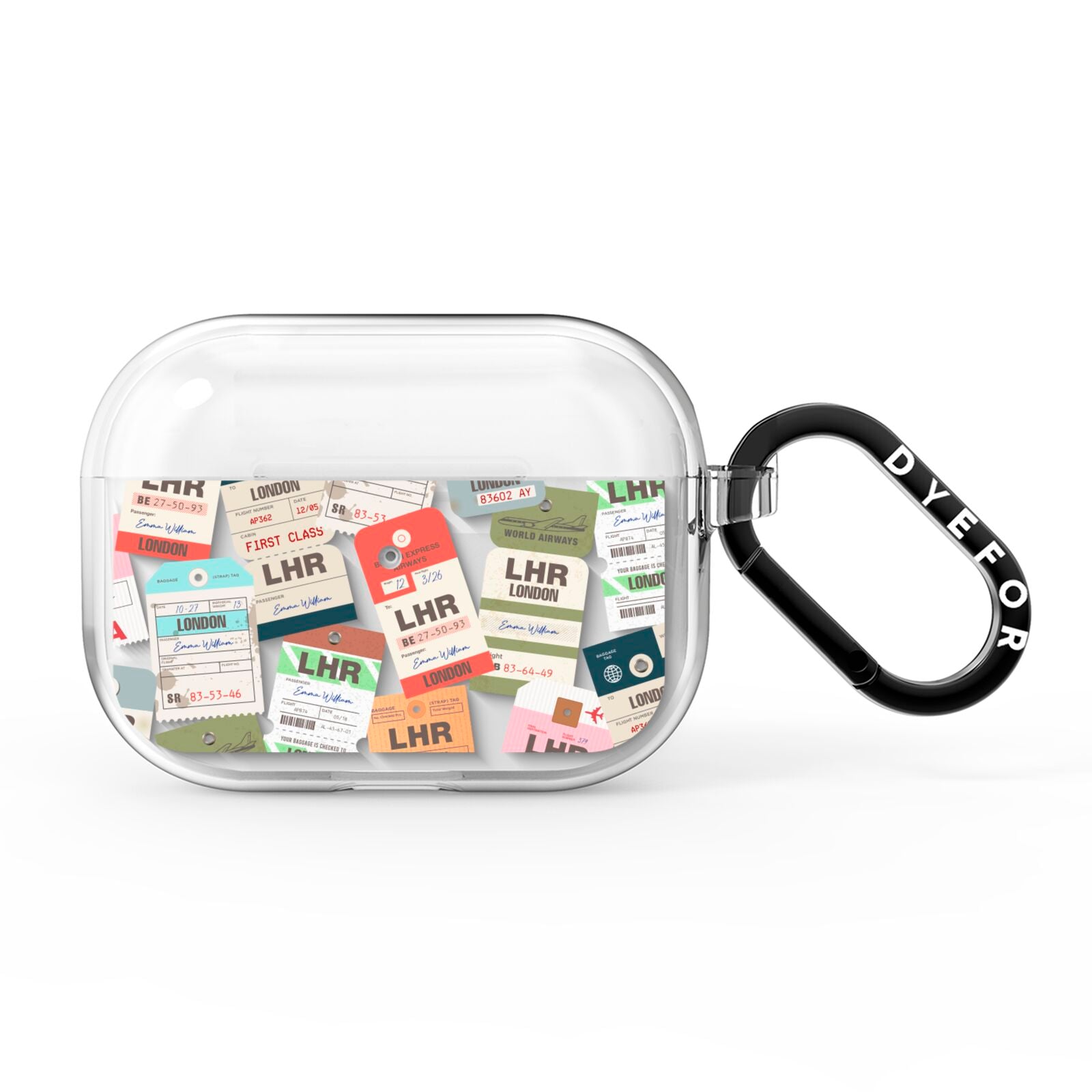 Custom Baggage Tag Collage AirPods Pro Clear Case