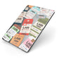 Custom Baggage Tag Collage Apple iPad Case on Grey iPad Side View
