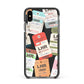 Custom Baggage Tag Collage Apple iPhone Xs Max Impact Case Black Edge on Black Phone