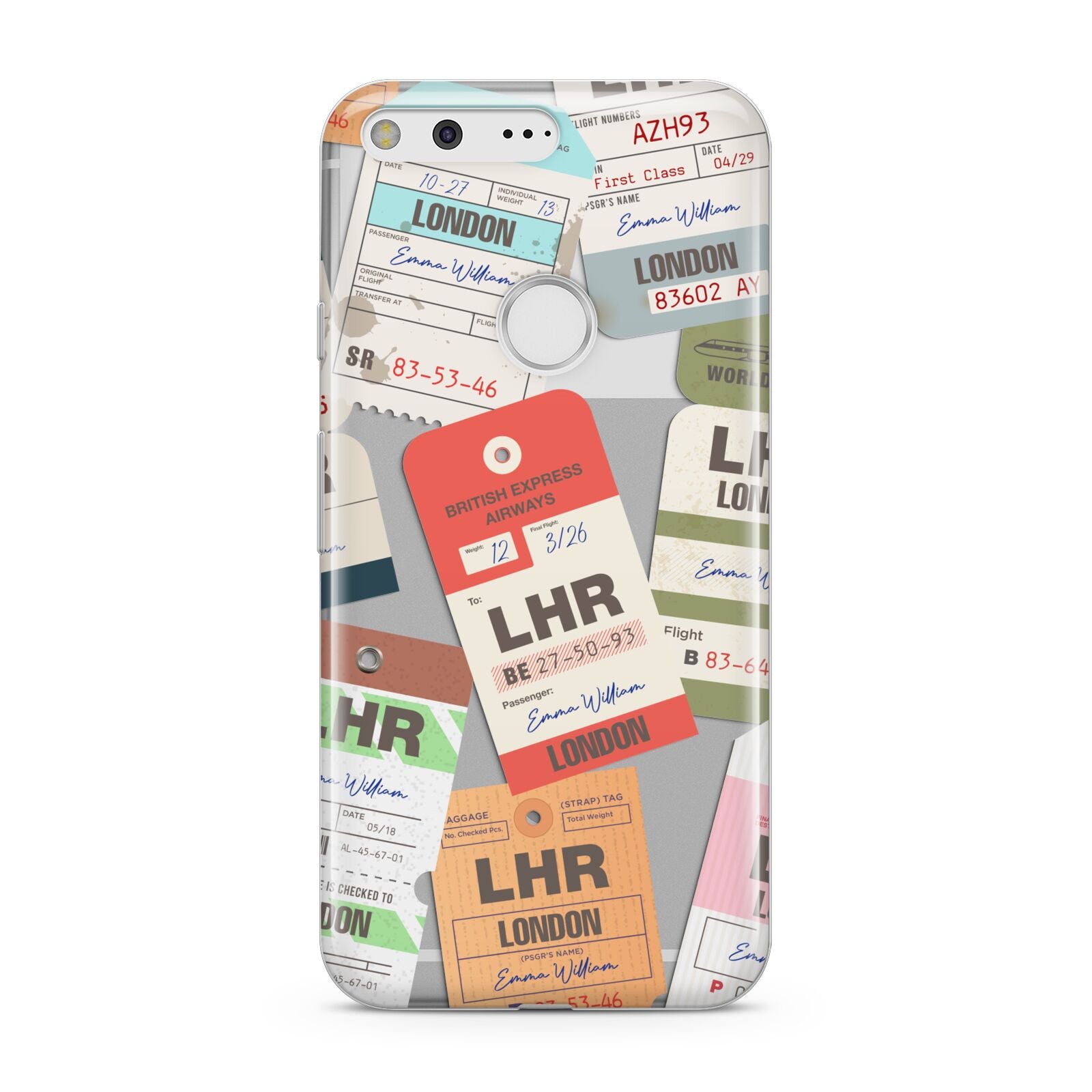 Custom Baggage Tag Collage Google Pixel Case