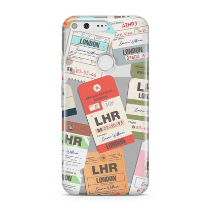Custom Baggage Tag Collage Google Pixel Case