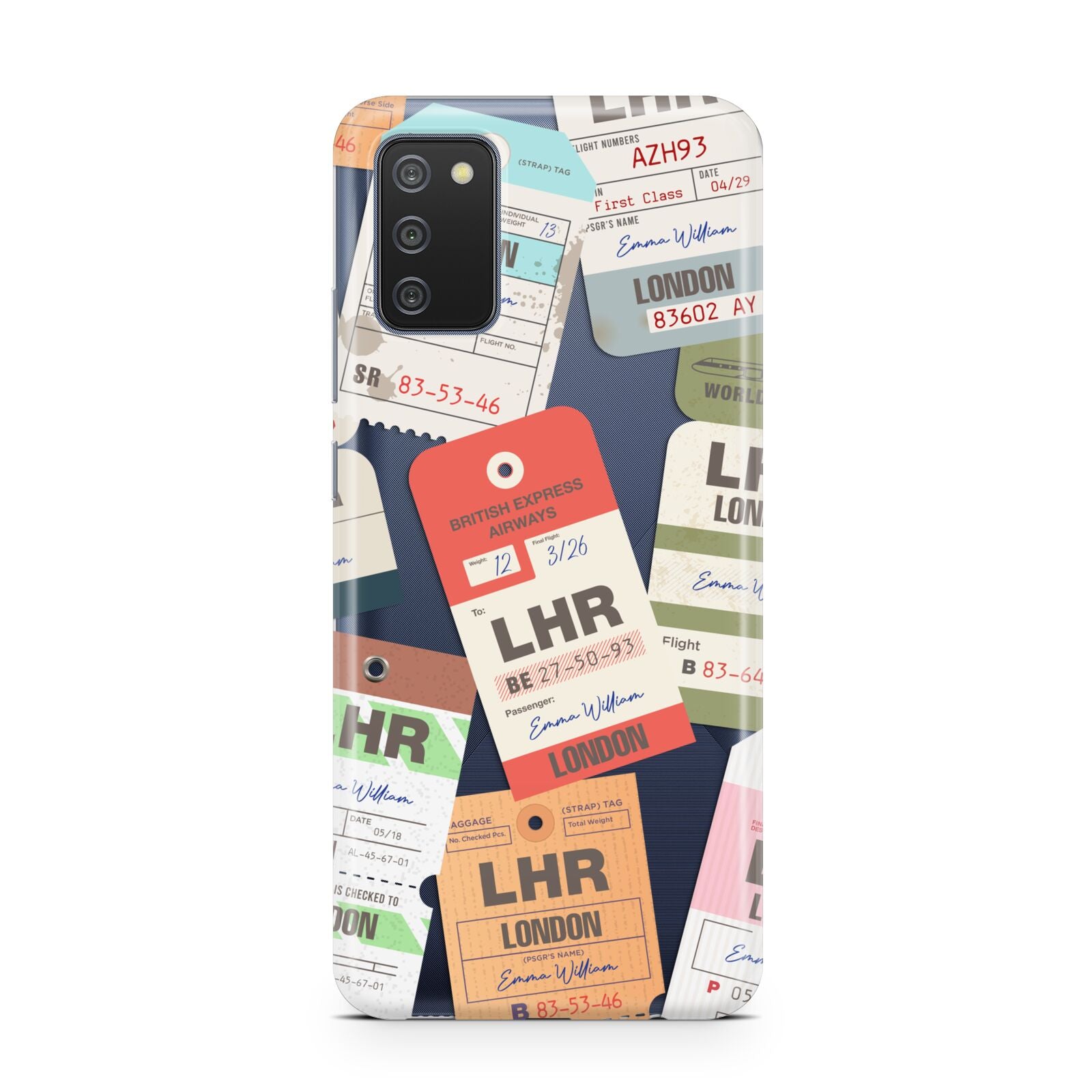 Custom Baggage Tag Collage Samsung A02s Case