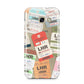 Custom Baggage Tag Collage Samsung Galaxy A3 2017 Case on gold phone