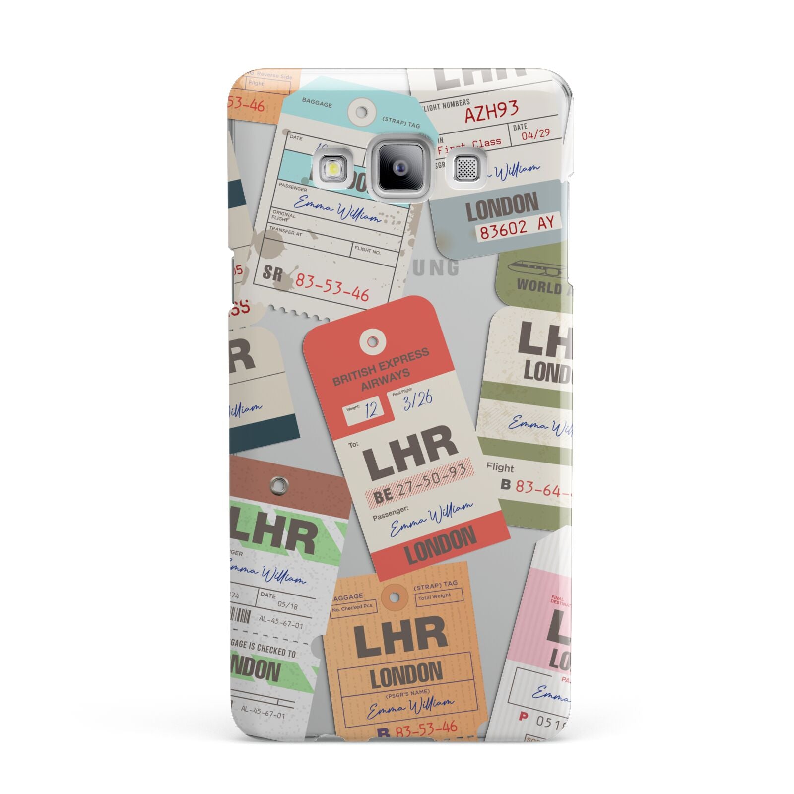Custom Baggage Tag Collage Samsung Galaxy A7 2015 Case