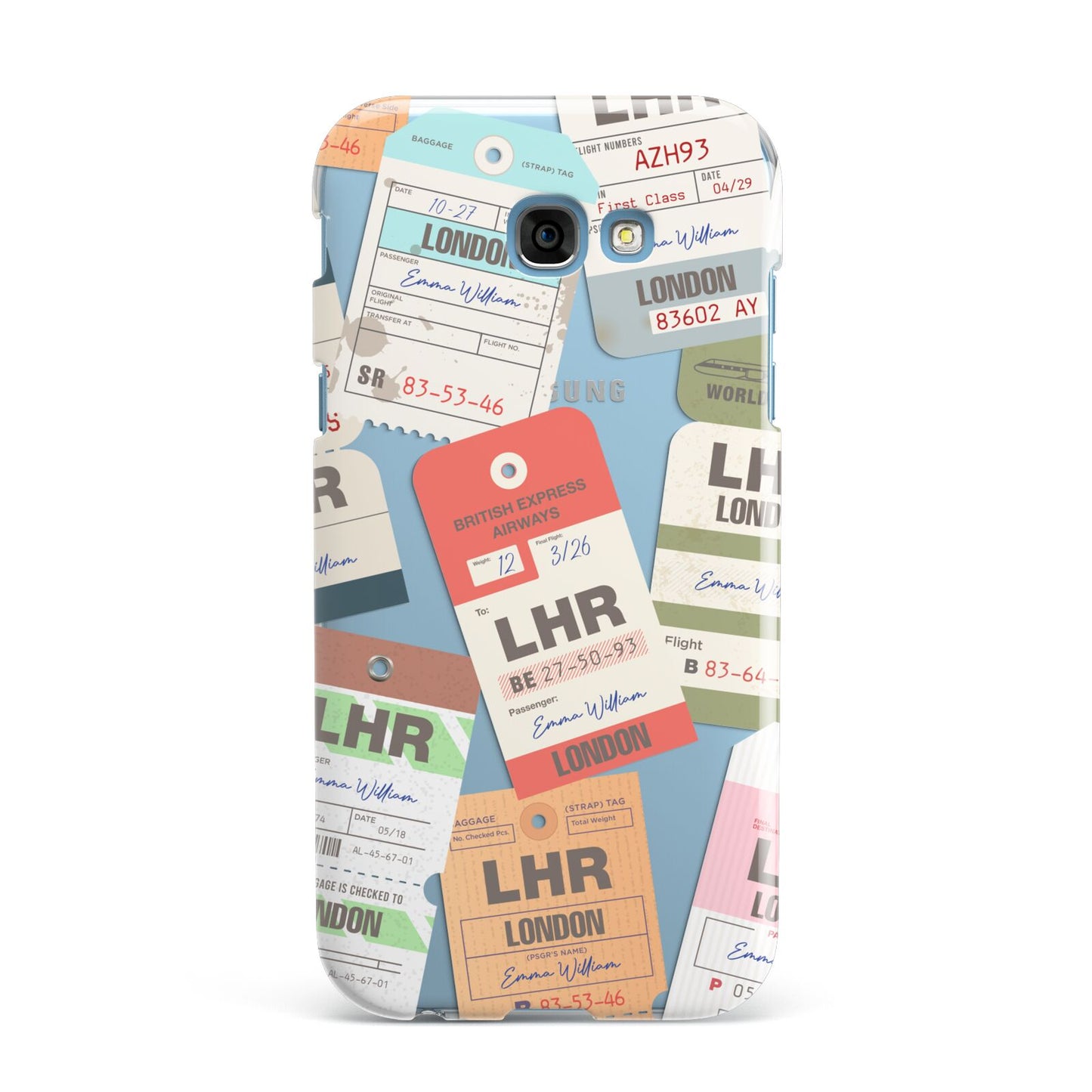 Custom Baggage Tag Collage Samsung Galaxy A7 2017 Case