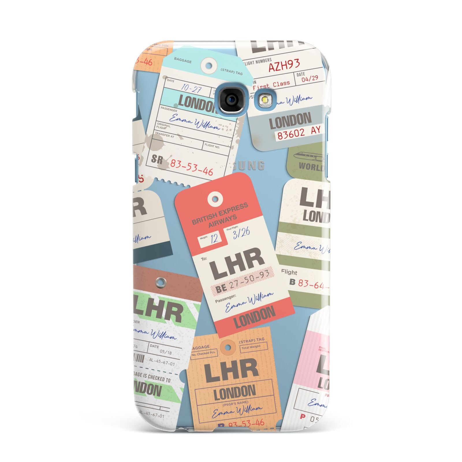 Custom Baggage Tag Collage Samsung Galaxy A7 2017 Case