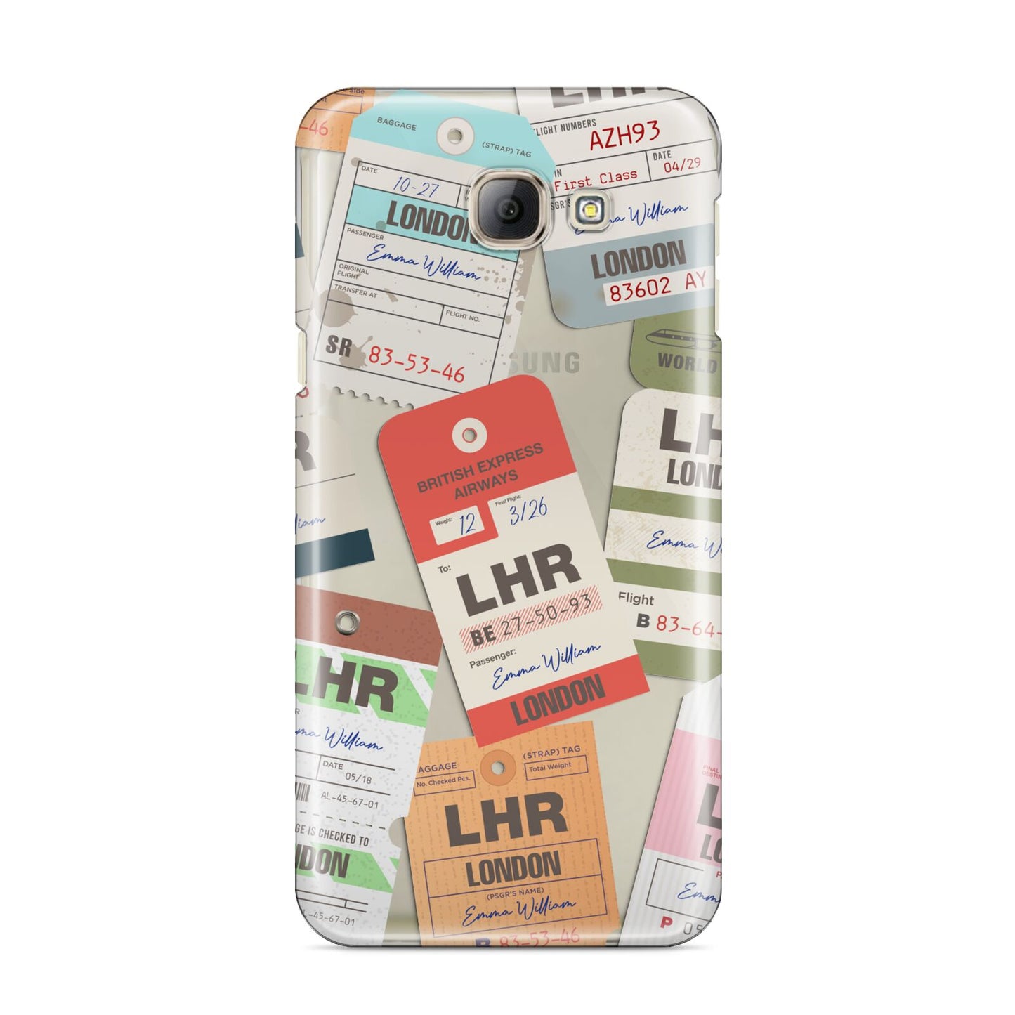 Custom Baggage Tag Collage Samsung Galaxy A8 2016 Case