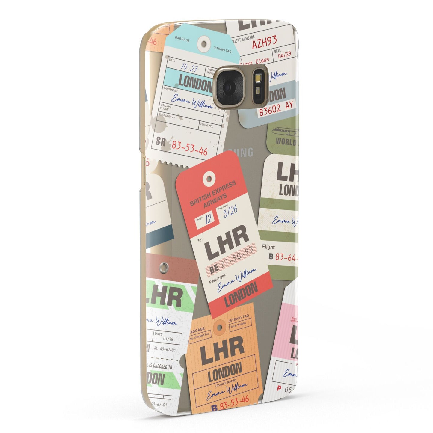 Custom Baggage Tag Collage Samsung Galaxy Case Fourty Five Degrees