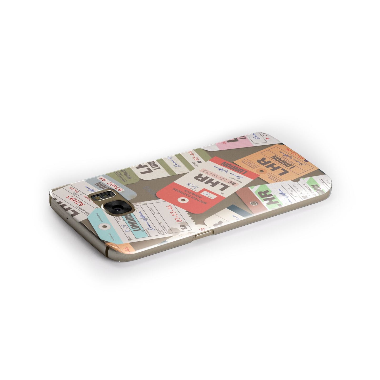 Custom Baggage Tag Collage Samsung Galaxy Case Side Close Up