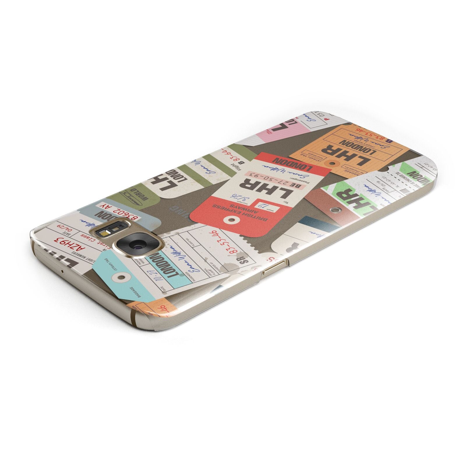 Custom Baggage Tag Collage Samsung Galaxy Case Top Cutout