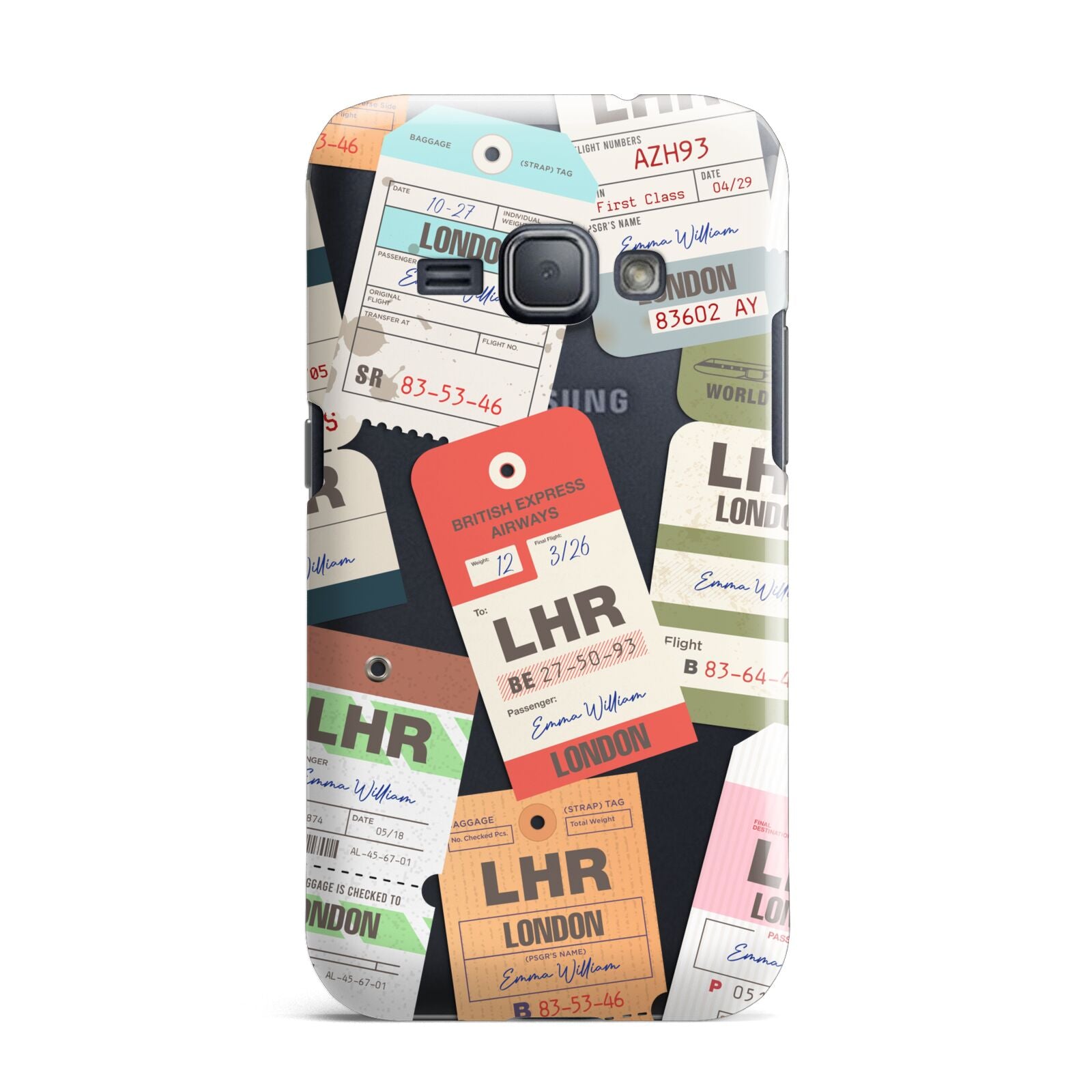 Custom Baggage Tag Collage Samsung Galaxy J1 2016 Case
