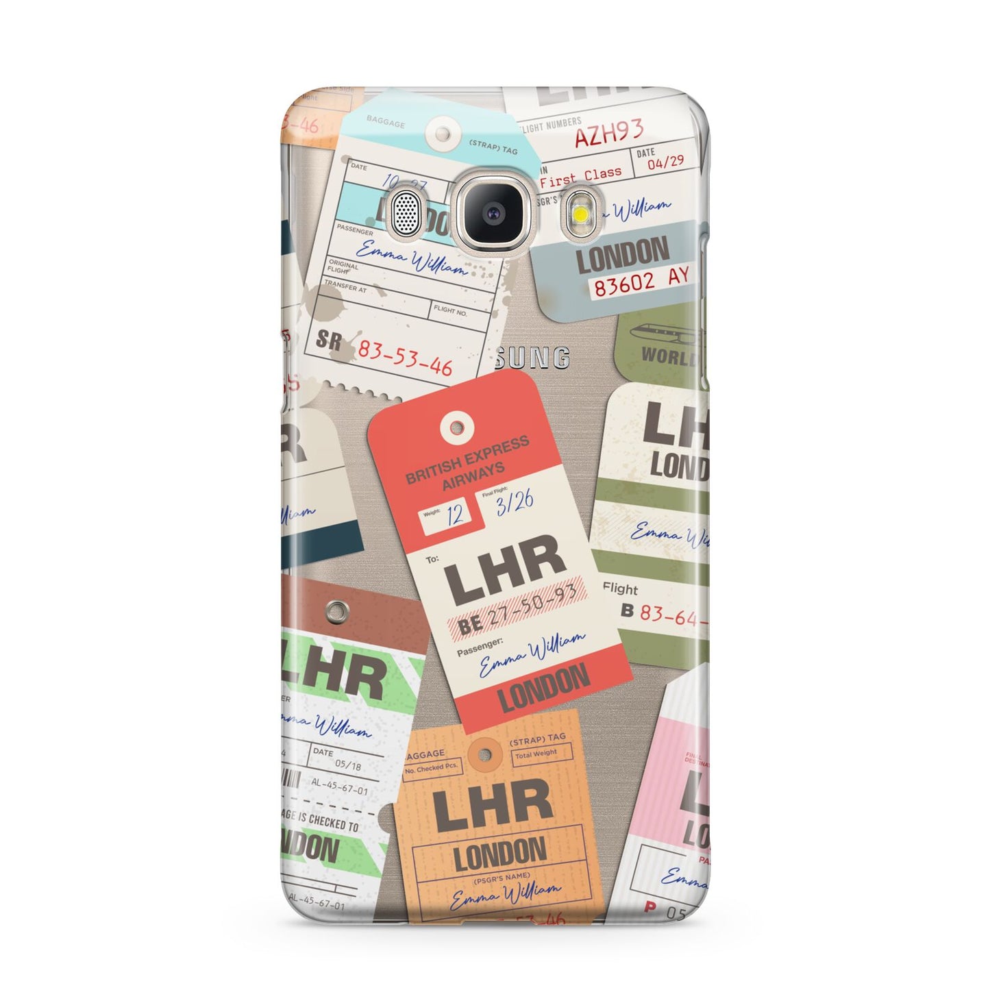 Custom Baggage Tag Collage Samsung Galaxy J5 2016 Case
