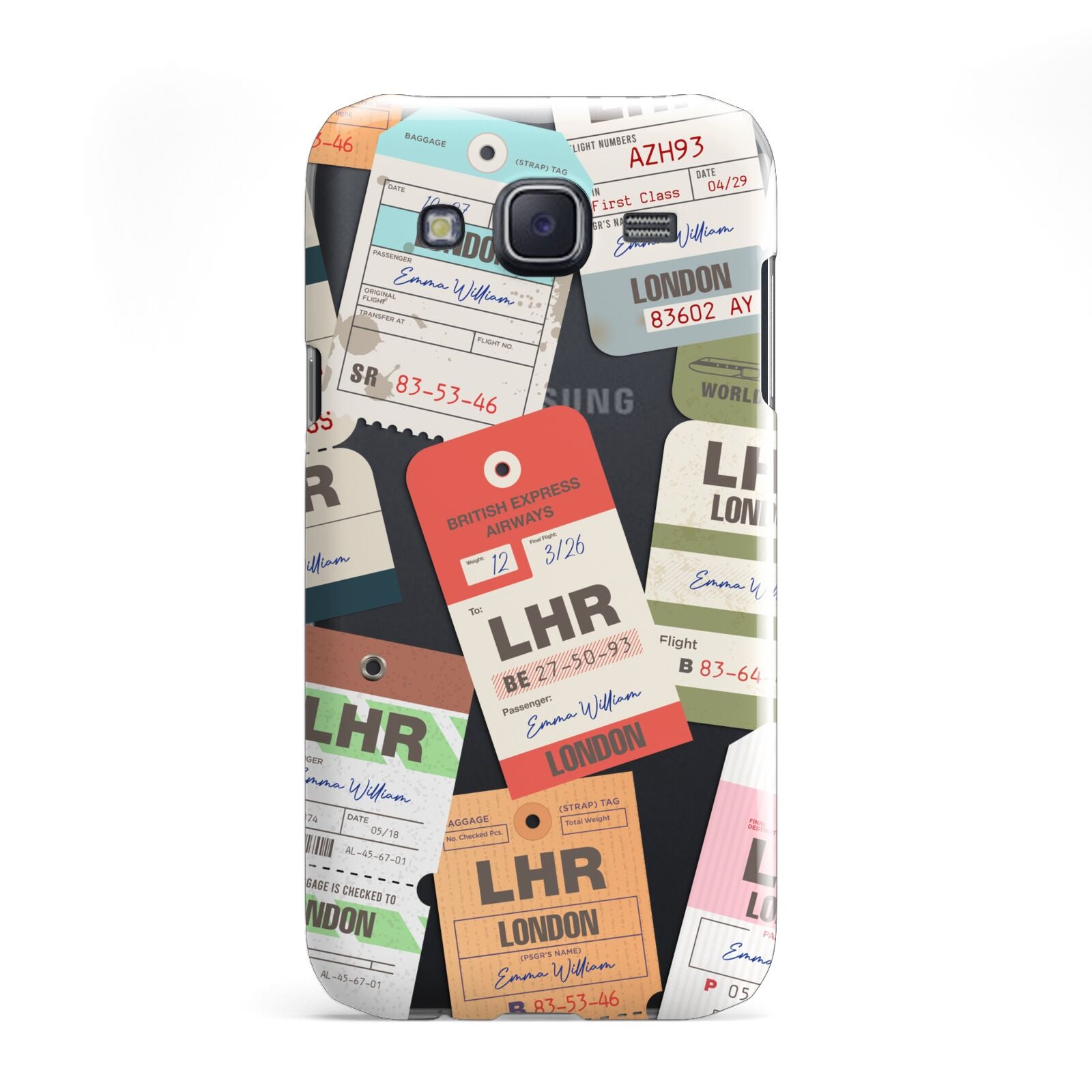 Custom Baggage Tag Collage Samsung Galaxy J5 Case
