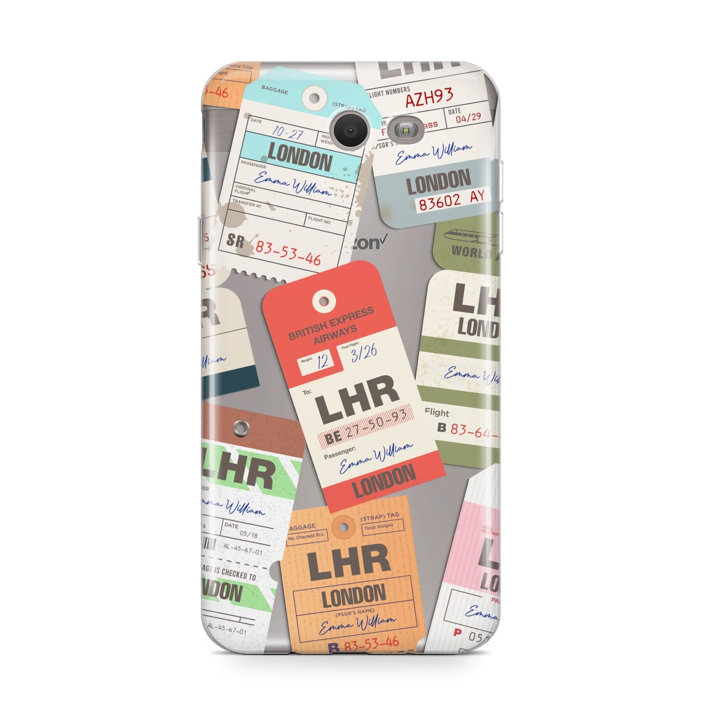 Custom Baggage Tag Collage Samsung Galaxy J7 2017 Case
