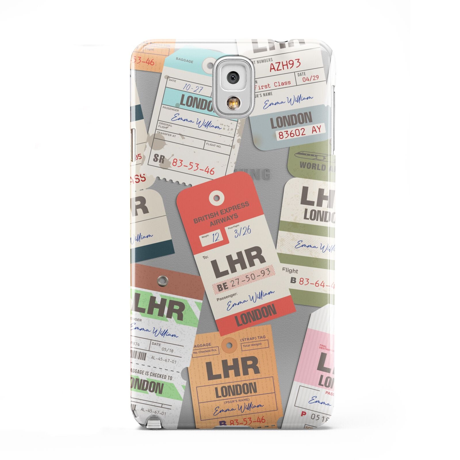 Custom Baggage Tag Collage Samsung Galaxy Note 3 Case