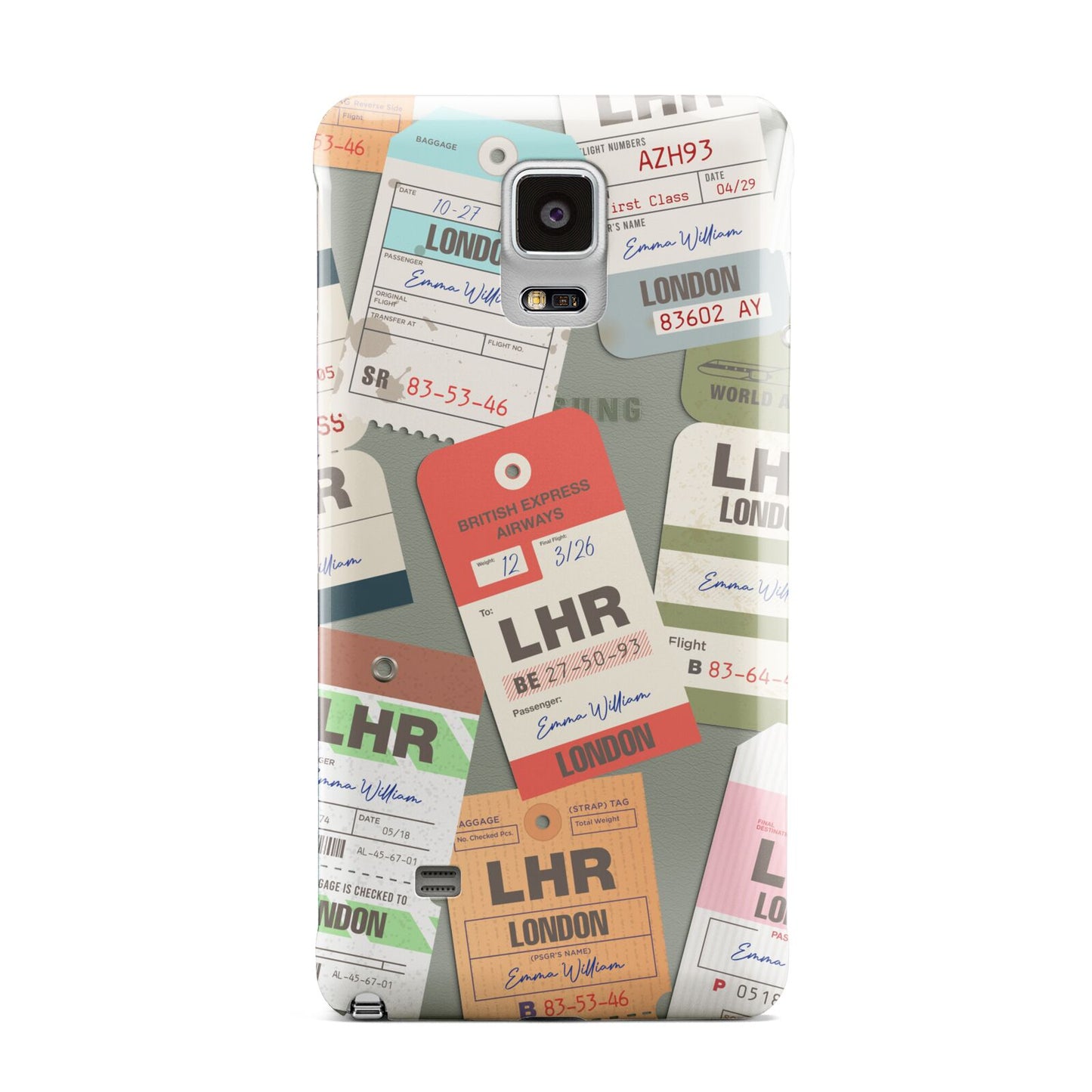 Custom Baggage Tag Collage Samsung Galaxy Note 4 Case
