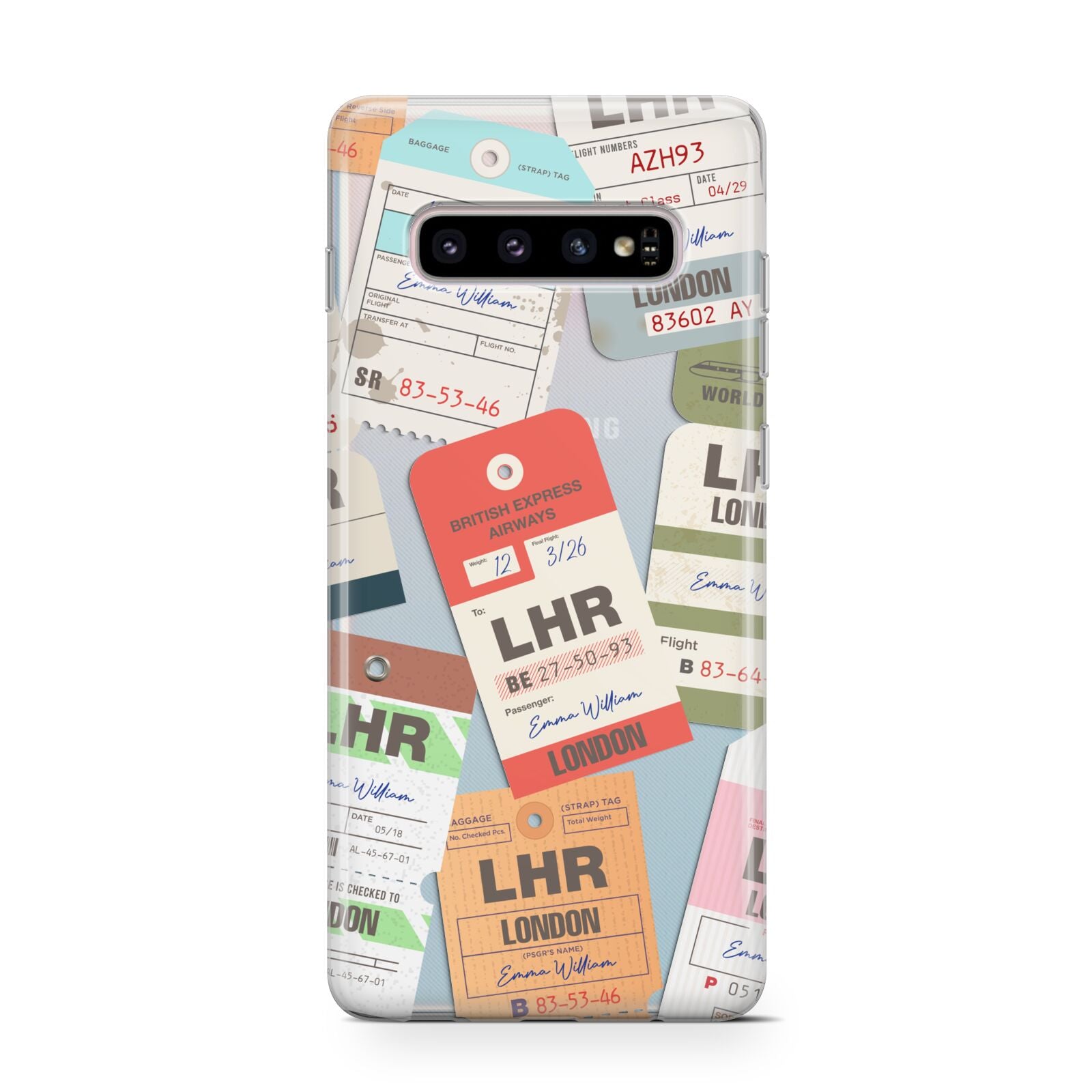 Custom Baggage Tag Collage Samsung Galaxy S10 Case
