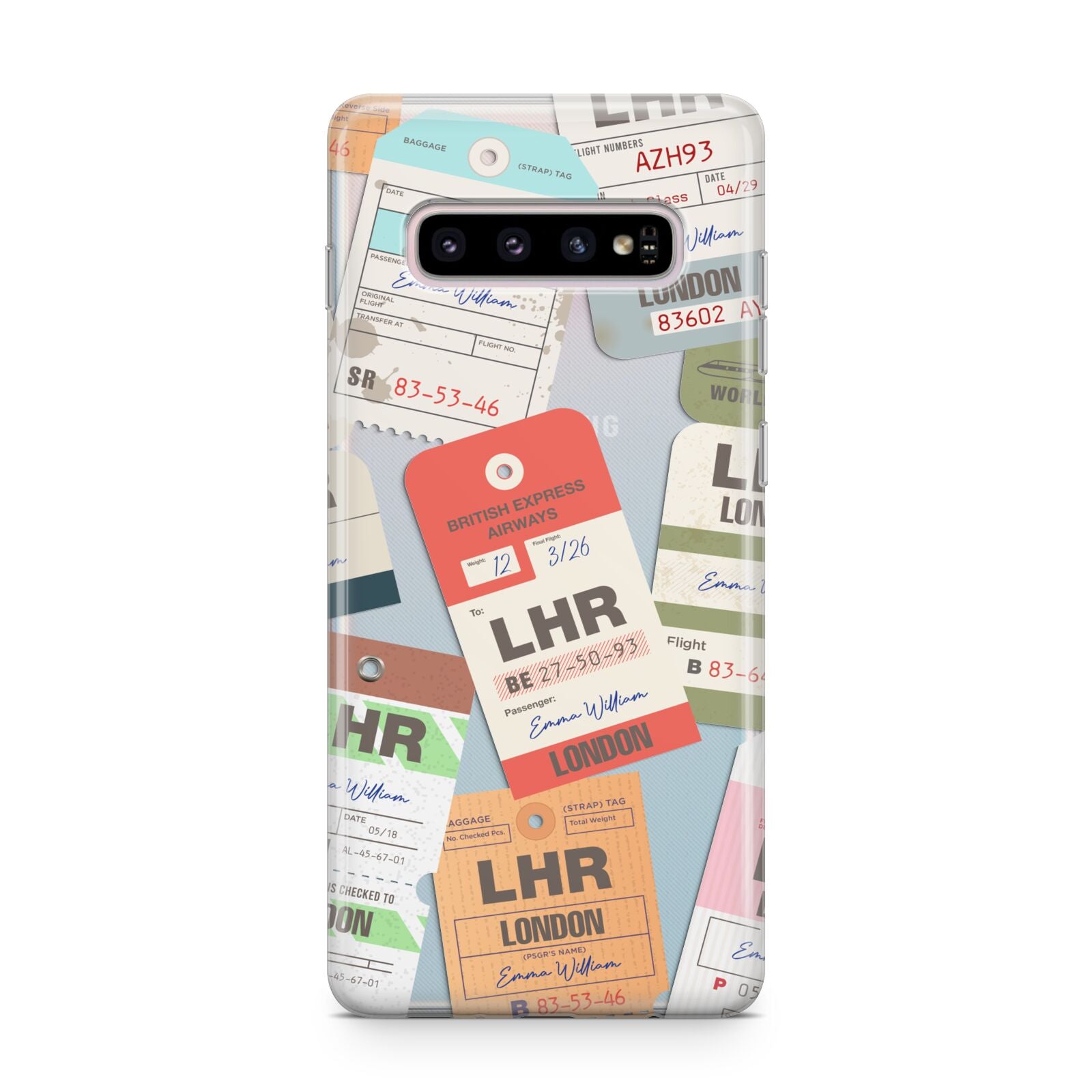 Custom Baggage Tag Collage Samsung Galaxy S10 Plus Case