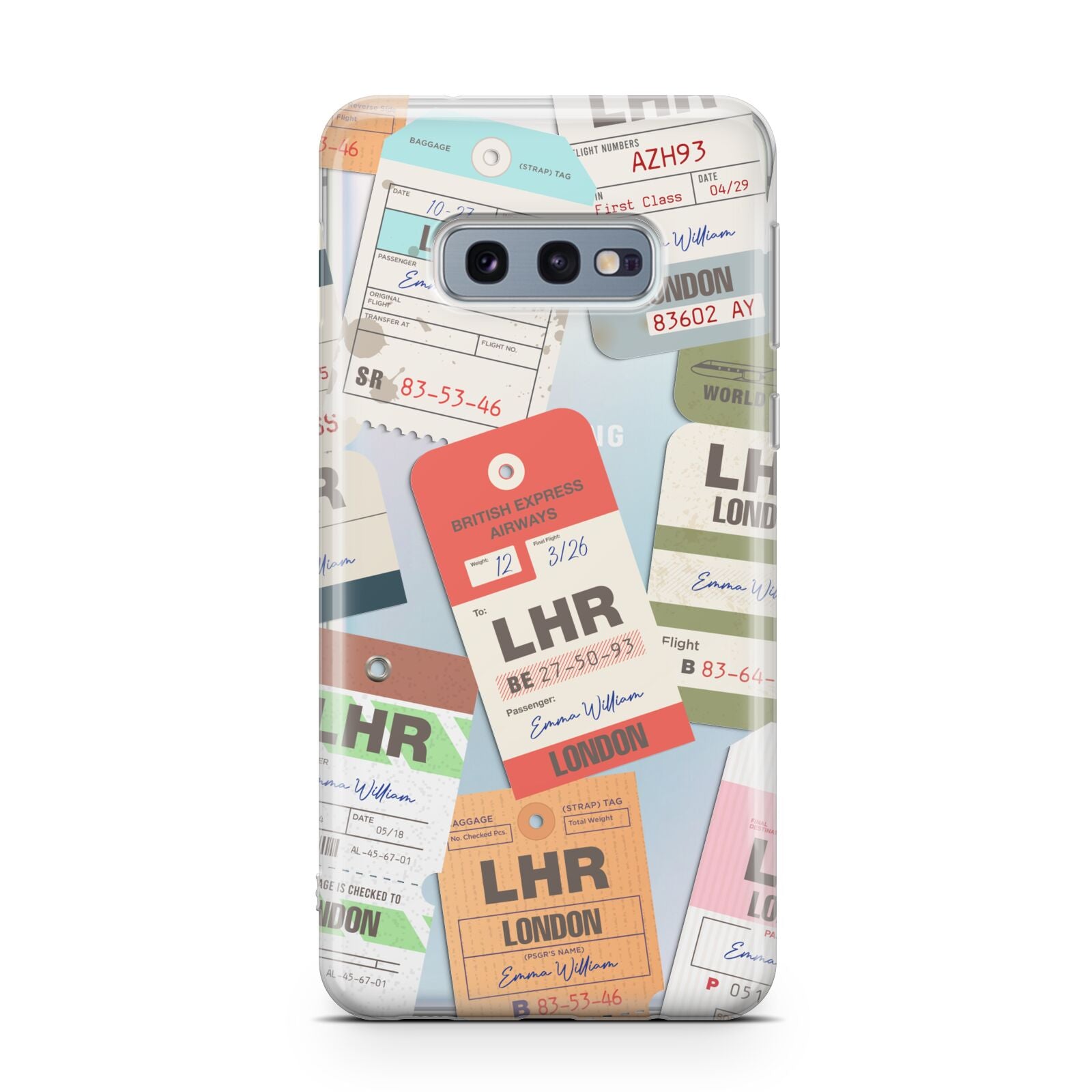 Custom Baggage Tag Collage Samsung Galaxy S10E Case