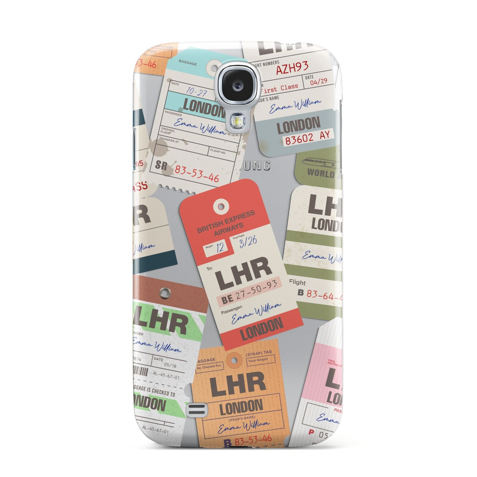 Custom Baggage Tag Collage Samsung Galaxy S4 Case