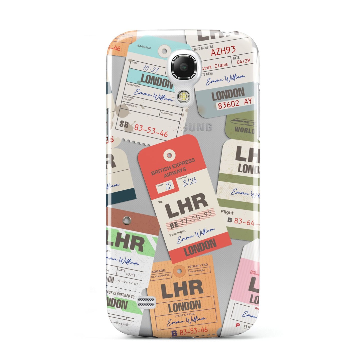 Custom Baggage Tag Collage Samsung Galaxy S4 Mini Case