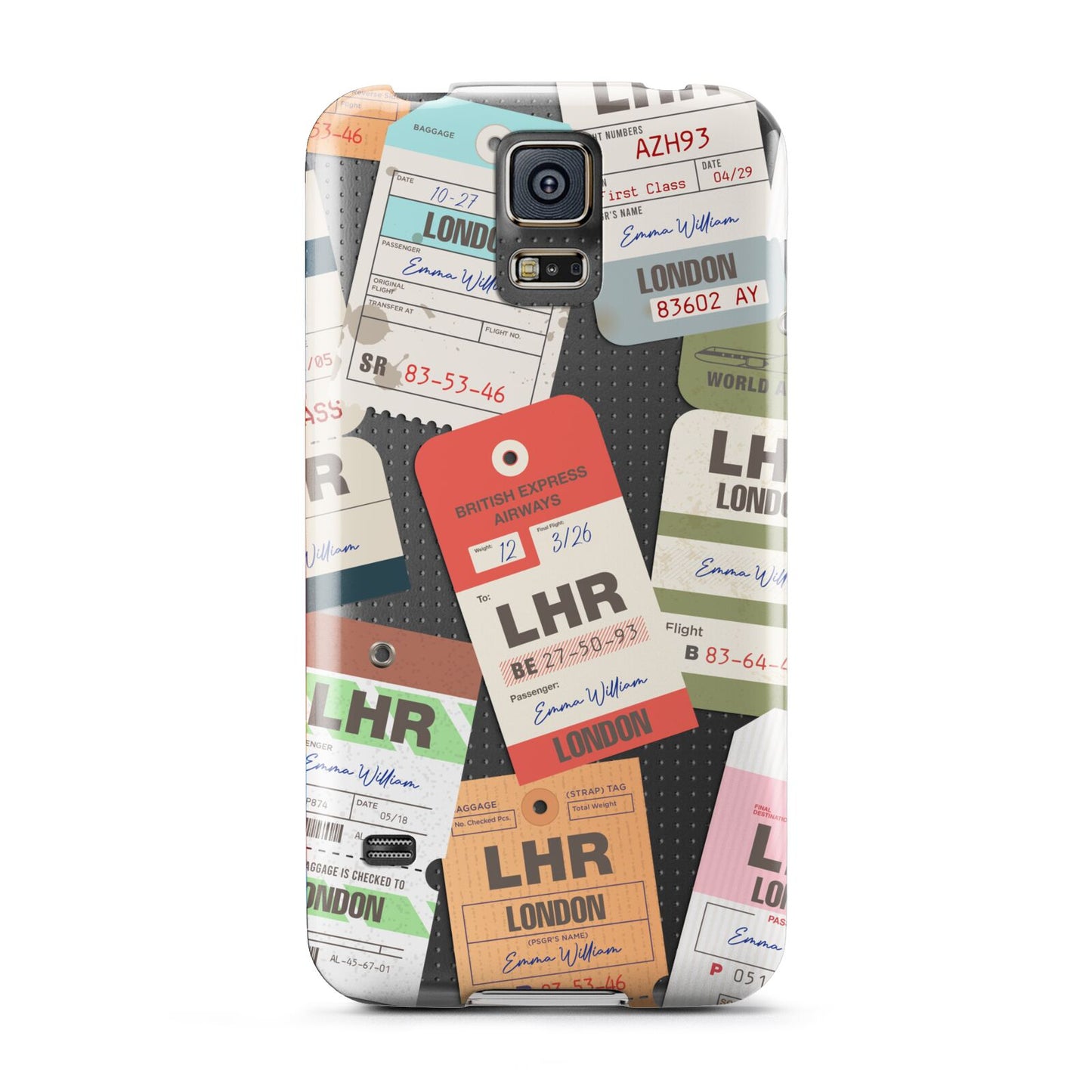 Custom Baggage Tag Collage Samsung Galaxy S5 Case
