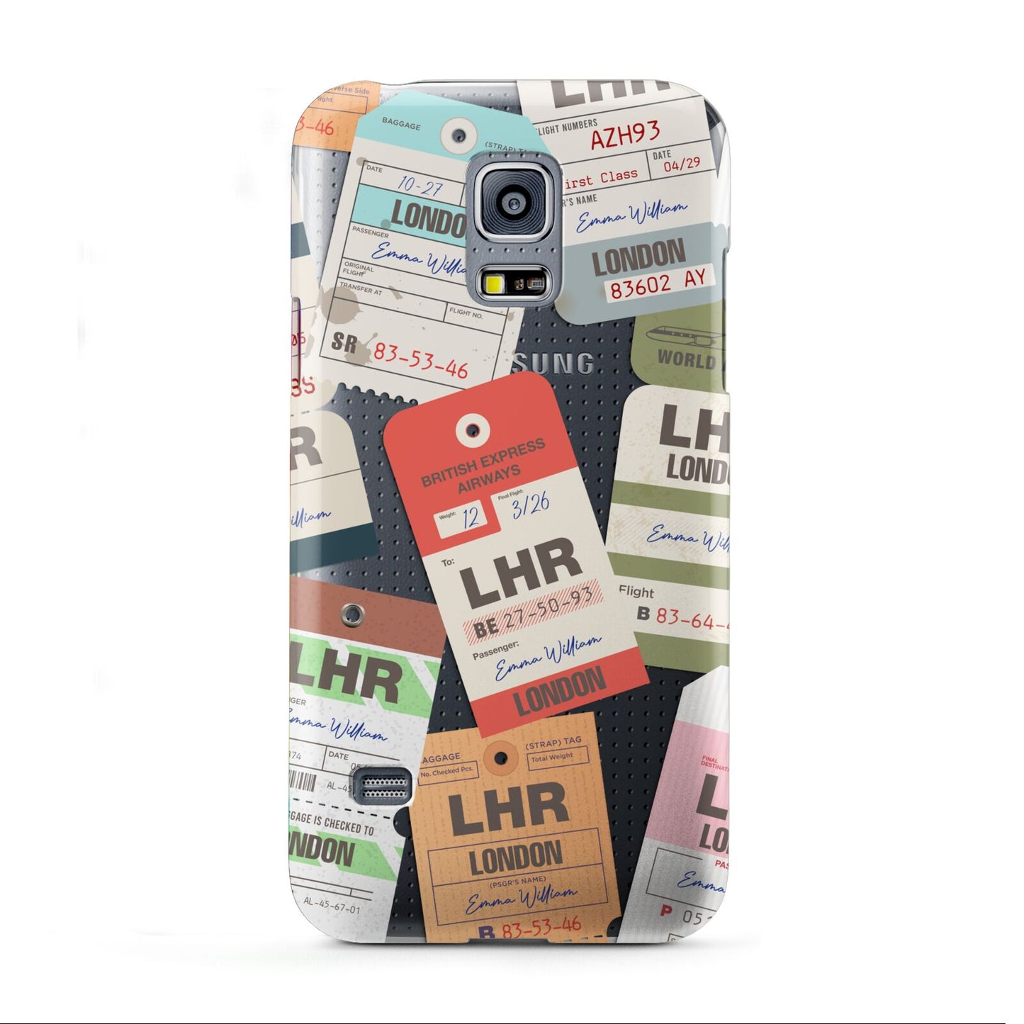 Custom Baggage Tag Collage Samsung Galaxy S5 Mini Case