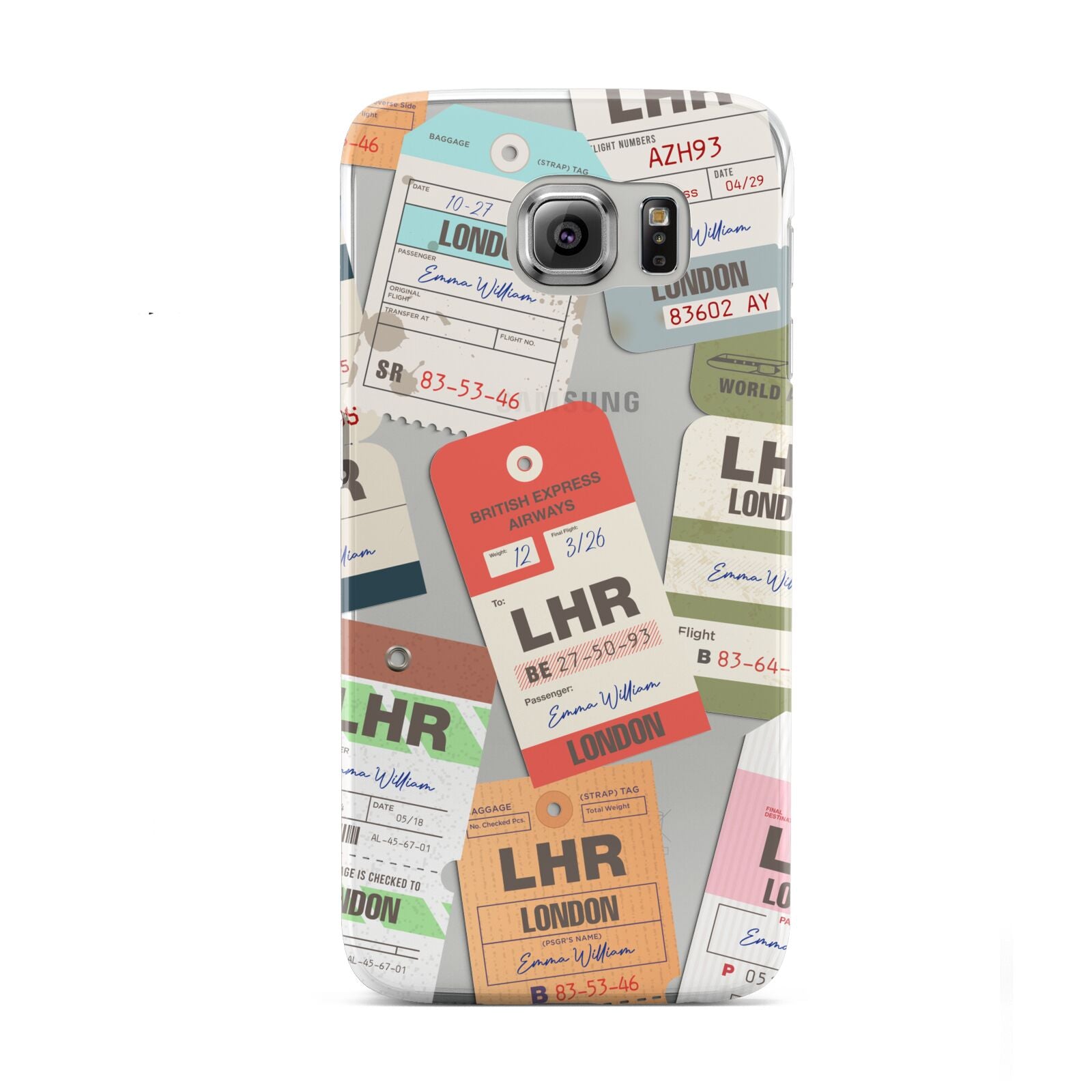 Custom Baggage Tag Collage Samsung Galaxy S6 Case