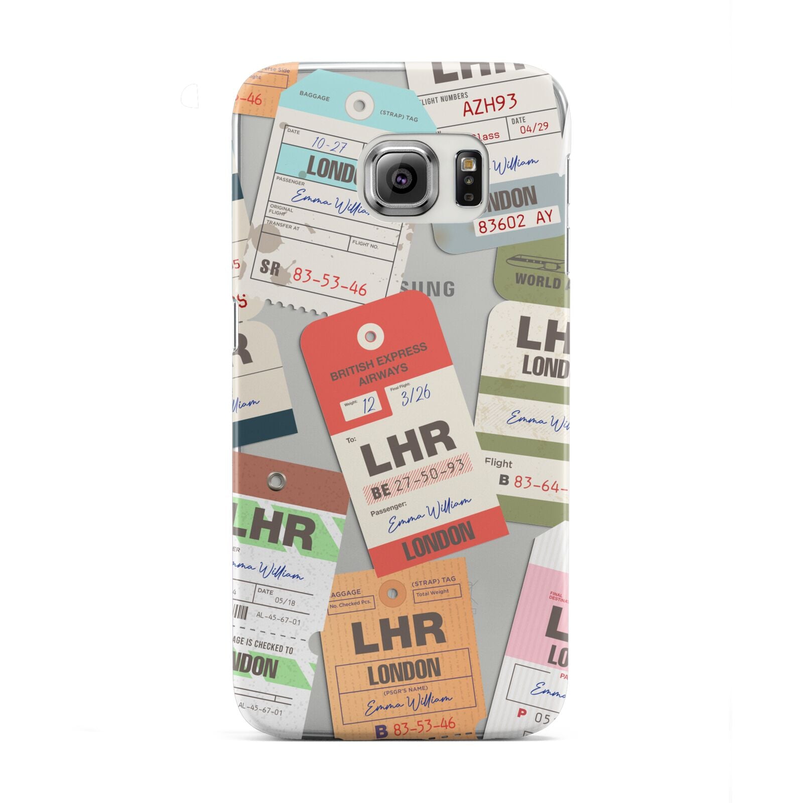 Custom Baggage Tag Collage Samsung Galaxy S6 Edge Case