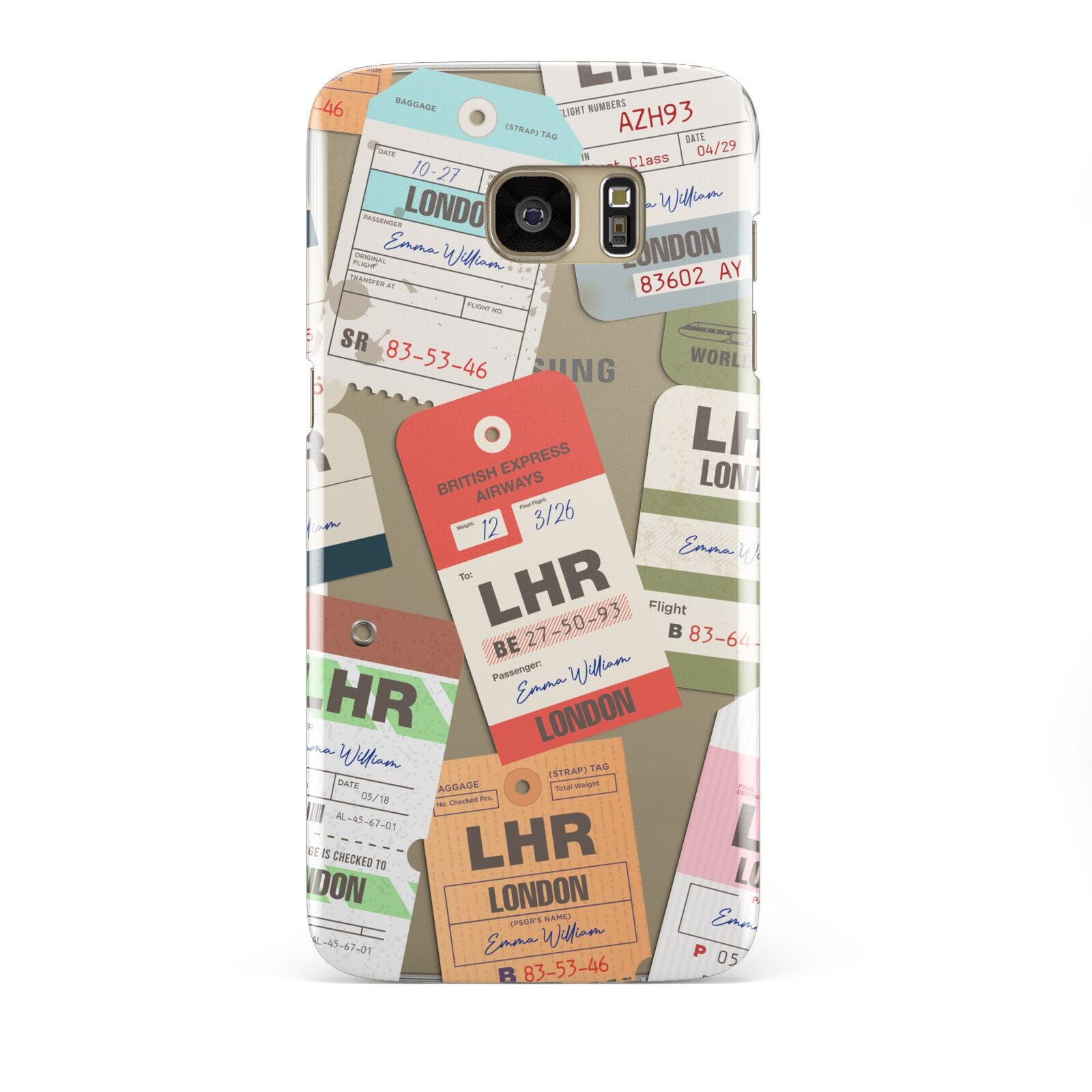 Custom Baggage Tag Collage Samsung Galaxy S7 Edge Case