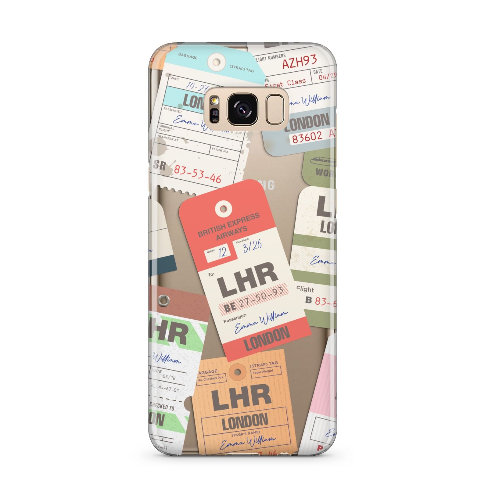 Custom Baggage Tag Collage Samsung Galaxy S8 Plus Case